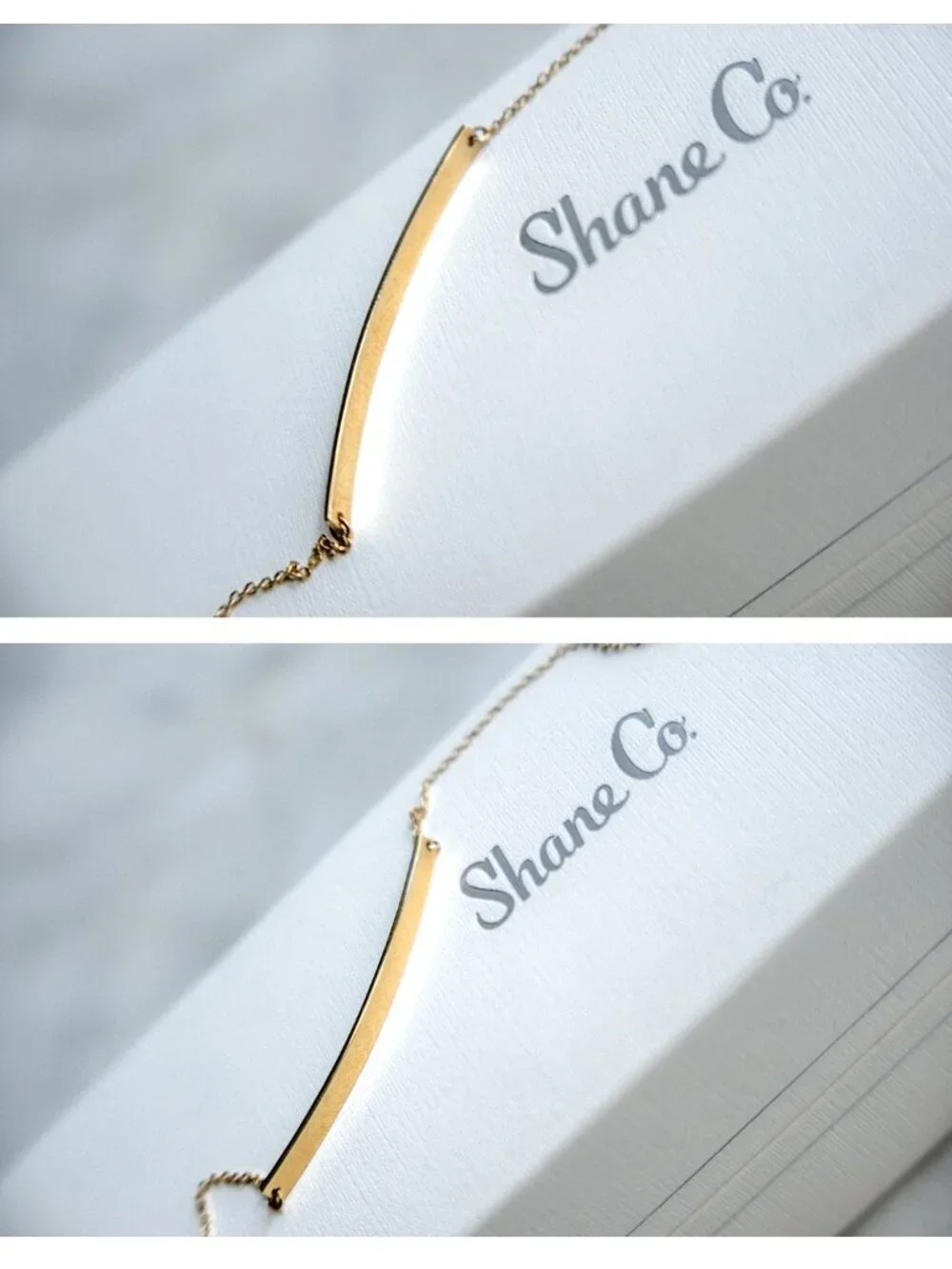 Shane Co. 14K Yellow Gold Bar Bracelet S